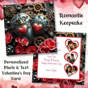Steampunk Roses Valentine's Day Photo Template