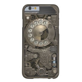 Steampunk Rotary Metal Dial Phone. Case. Barely There Iphone 6 Case by VintageStyleStudio at Zazzle