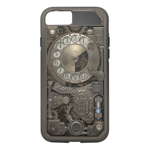 Steampunk Rotary Metal Dial Phone. Case. iPhone 8/7 Case