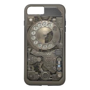 Steampunk Rotary Metal Dial Phone. iPhone 8 Plus/7 Plus Case