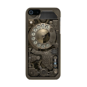 Steampunk Rotary Metal Dial Phone. Metallic Phone Case For iPhone SE/5/5s