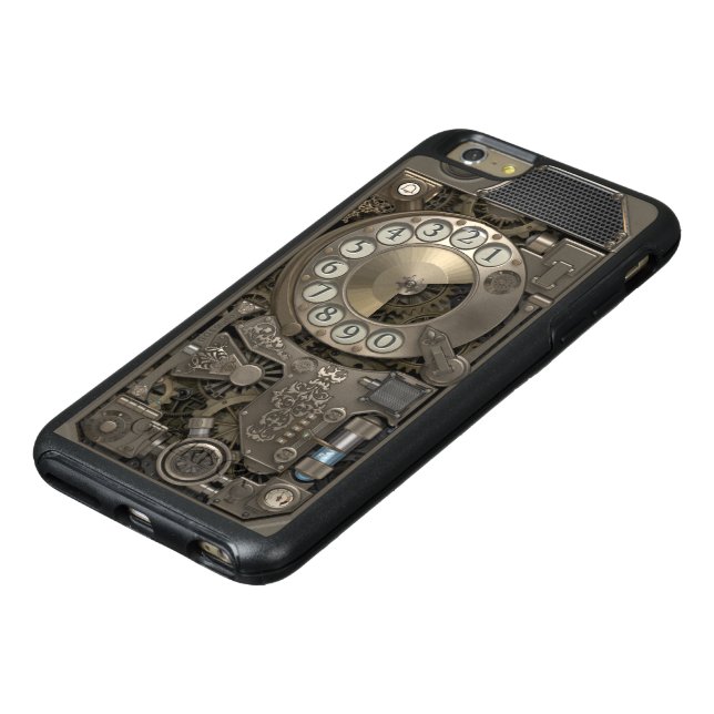 Steampunk Rotary Metal Dial Phone. Otterbox iPhone Case (Top)