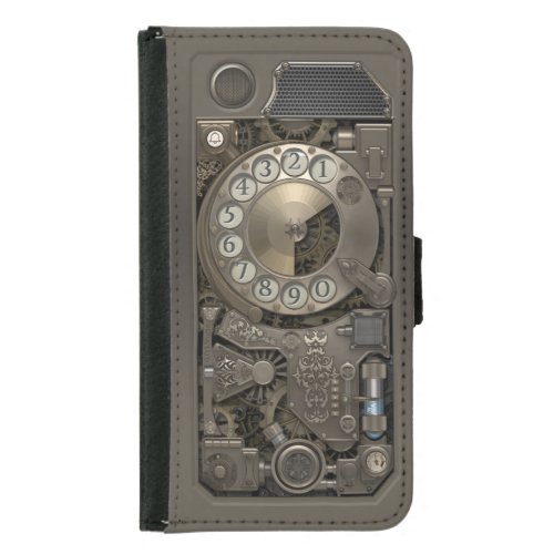 Steampunk Rotary Metal Dial Phone Wallet Phone Case For Samsung Galaxy S5