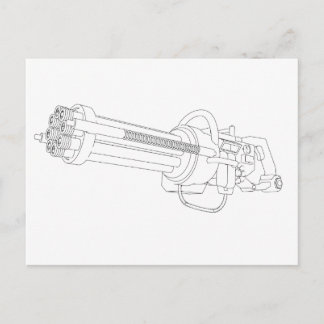 Steampunk Rotation Gun Postcard