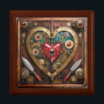 Steampunk Rubies And Daggers Warrior Valentine Gift Box<br><div class="desc">You are viewing The Lee Hiller Photography Art and Designs Collection of Home and Office Decor,  Apparel,  Gifts and Collectibles. The Designs include Lee Hiller Photography and Mixed Media Digital Art Collection http://LeeHiller.com</div>