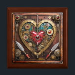 Steampunk Rubies And Daggers Warrior Valentine Gift Box<br><div class="desc">You are viewing The Lee Hiller Photography Art and Designs Collection of Home and Office Decor,  Apparel,  Gifts and Collectibles. The Designs include Lee Hiller Photography and Mixed Media Digital Art Collection http://LeeHiller.com</div>