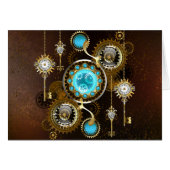 Steampunk Rusty Background with Turquoise Lenses (Front Horizontal)