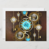 Steampunk Rusty Background with Turquoise Lenses (Front)