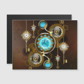 Steampunk Rusty Background with Turquoise Lenses (Front/Back)