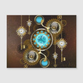 Steampunk Rusty Background with Turquoise Lenses (Front)