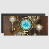 Steampunk Rusty Background with Turquoise Lenses (Front/Back)