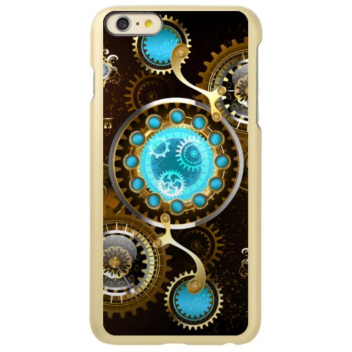 Steampunk Rusty Background with Turquoise Lenses Incipio Feather Shine iPhone 6 Plus Case