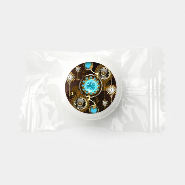 Steampunk Rusty Background with Turquoise Lenses Life Saver® Mints (Front)