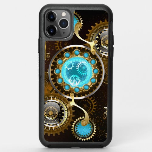 Steampunk Rusty Background with Turquoise Lenses OtterBox Symmetry iPhone 11 Pro Max Case
