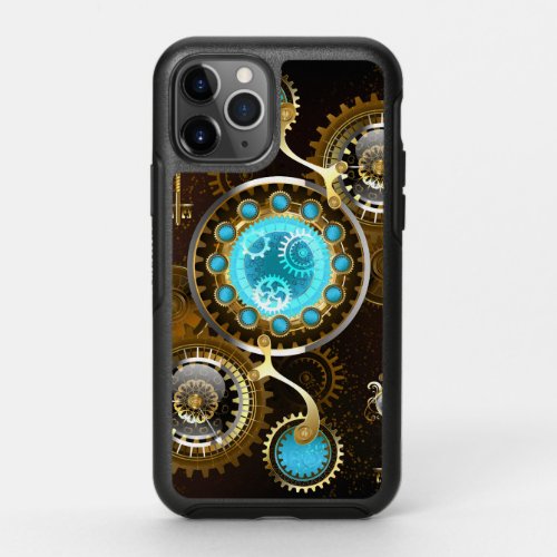 Steampunk Rusty Background with Turquoise Lenses OtterBox Symmetry iPhone 11 Pro Case