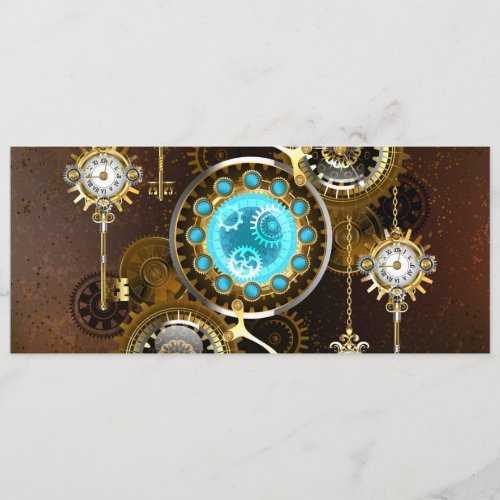 Steampunk Rusty Background with Turquoise Lenses Program