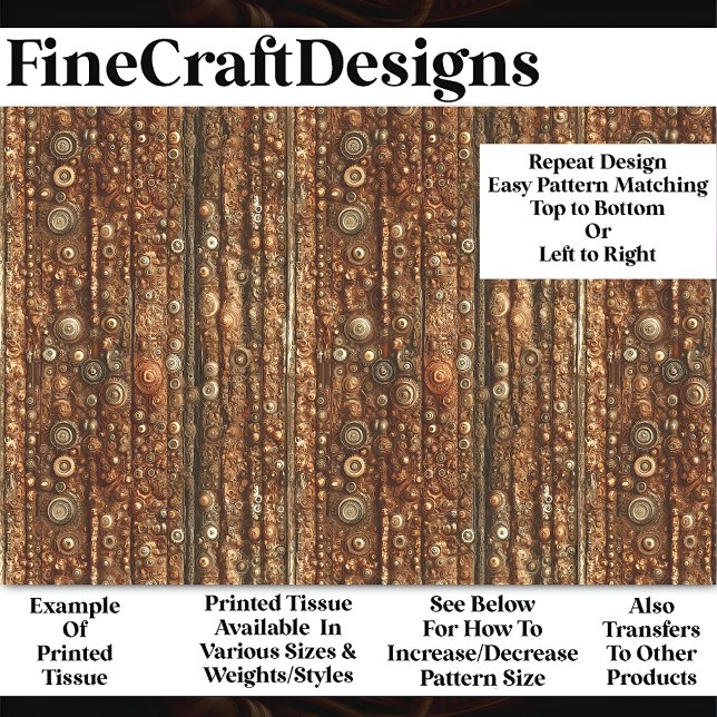 Steampunk Rusty Bronze Pattern  BN5 Decoupage   Tissue Paper (Creator Uploaded)