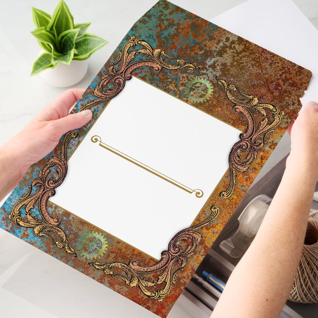 Steampunk Rusty Clockwork Gears  Envelope Mailers (Desk)