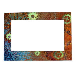 Steampunk Rusty Clockwork Gears Magnetic Frame