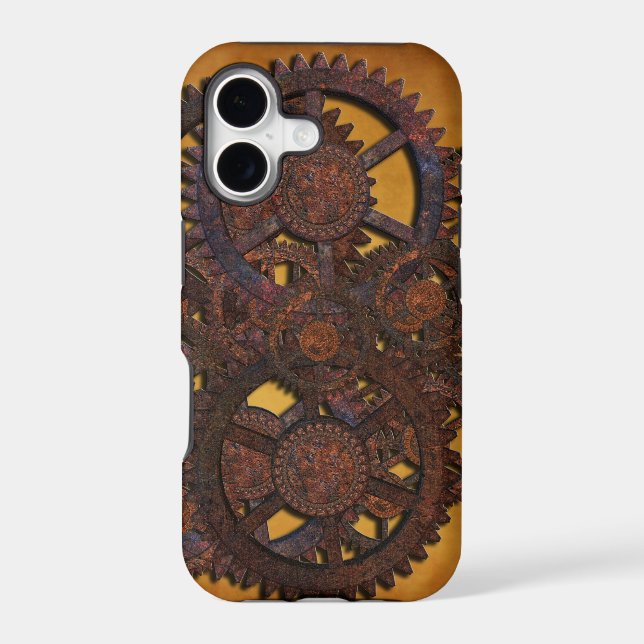 Steampunk Rusty Gears Iphone Case (Back)
