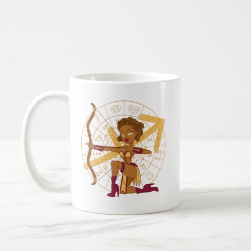 STEAMPUNK SAGITTARIUS PIN UP GIRL SAGITTARIUS  COFFEE MUG