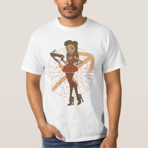 STEAMPUNK SAGITTARIUS ZODIAC GIRL  T_Shirt