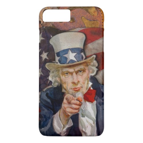 Steampunk Sam Patriotic US Flag Design iPhone 8 Plus7 Plus Case