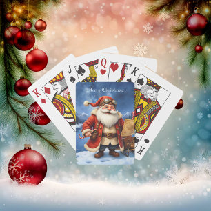 Steampunk Santa Claus – Vintage Christmas Adventur Poker Cards