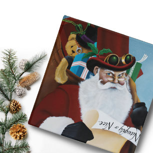 Steampunk Santa Victorian Christmas Fantasy Art 3 Ring Binder