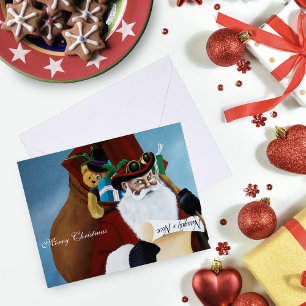 Steampunk Santa Victorian Christmas Fantasy Art Card