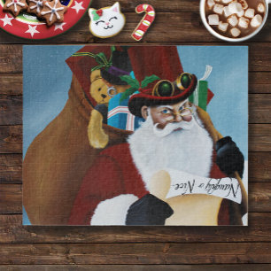 Steampunk Santa Victorian Christmas Fantasy Art Jigsaw Puzzle