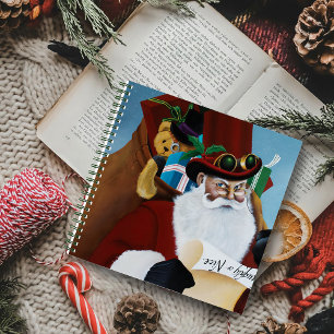 Steampunk Santa Victorian Christmas Fantasy Art Notebook