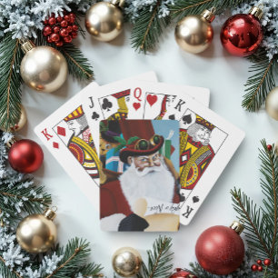 Steampunk Santa Victorian Christmas Fantasy Art Poker Cards