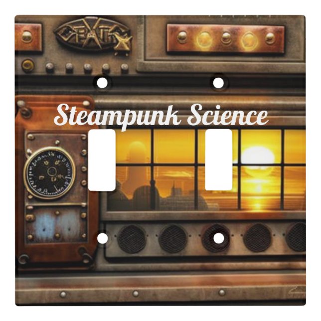 Steampunk Science Light Switch Cover (Front)