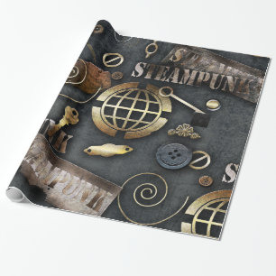 Steampunk, scrapbooking wrapping paper