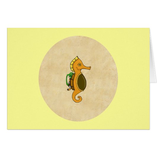 Steampunk Seahorse Cards (Front Horizontal)