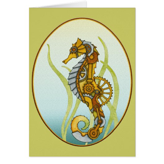 Steampunk Seahorse Cards (Front)