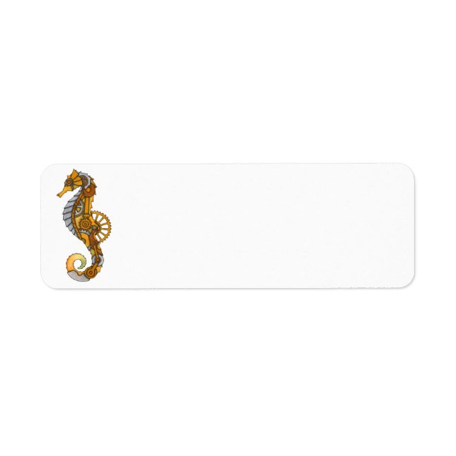 Steampunk Seahorse Label (Front)