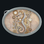 Steampunk Seahorse Vintage Surreal Art  Belt Buckle<br><div class="desc">Steampunk Seahorse,  surreal art,  looking like a mechanical retro toy,  originally created with vector graphics technique,  composed by steal,  gears,  clocks,  metals like brass,  copper and bronze. Original Vector Graphic Art Copyright BluedarkArt.</div>