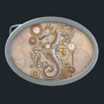 Steampunk Seahorse Vintage Surreal Art  Belt Buckle<br><div class="desc">Steampunk Seahorse,  surreal art,  looking like a mechanical retro toy,  originally created with vector graphics technique,  composed by steal,  gears,  clocks,  metals like brass,  copper and bronze. Original Vector Graphic Art Copyright BluedarkArt.</div>