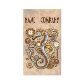 Steampunk Seahorse Vintage Surreal Art  Business Card