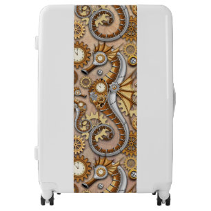 Steampunk Seahorse Vintage Surreal Luggage