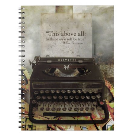 Steampunk Shakespeare Quote Hardcover Notebook