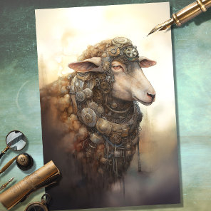 Steampunk Sheep 1 Decoupage Paper