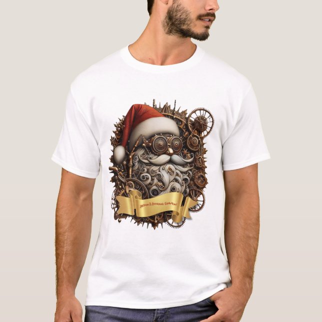 Steampunk Shiftmas: Gears & Victorian Cheer! T-Shirt (Front)