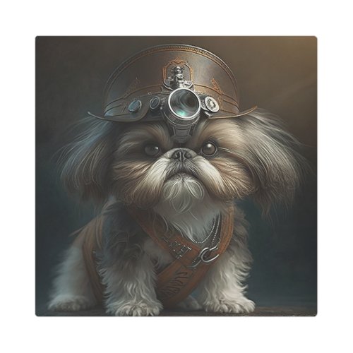 Steampunk Shih Tzu Metal Print