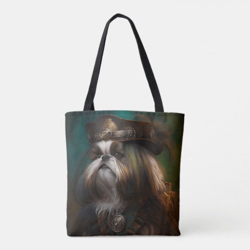 Steampunk Shih Tzu Tote Bag