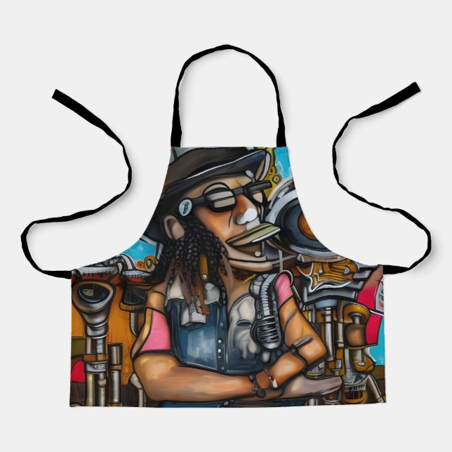 Steampunk Singer in Dreamland Apron (Front)