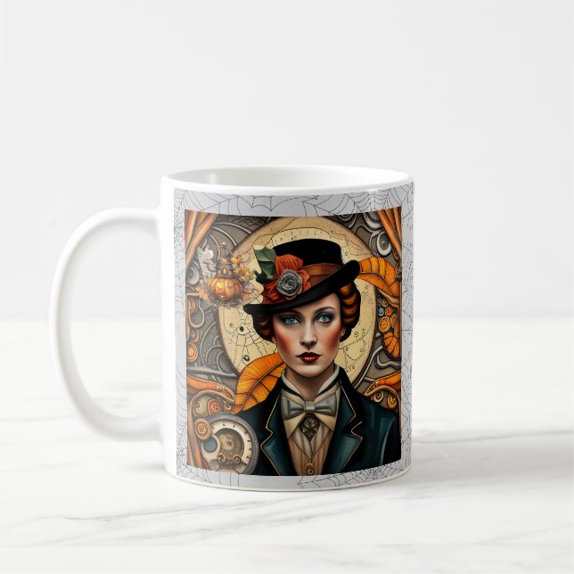 Steampunk Siren of Halloween Coffee Mug (Left)