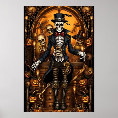 Steampunk Skeleton 2 Poster